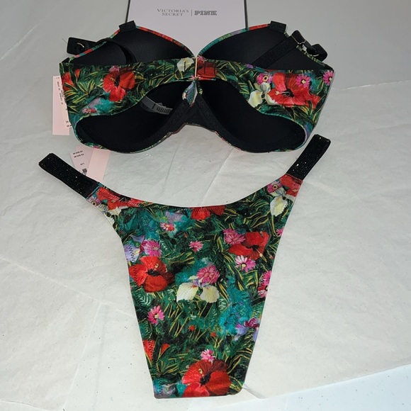 2pcs 36DD & L Victoria’s Secret Swim Push Up Top & Barzilian Bikini Bottom - Picture 11 of 16